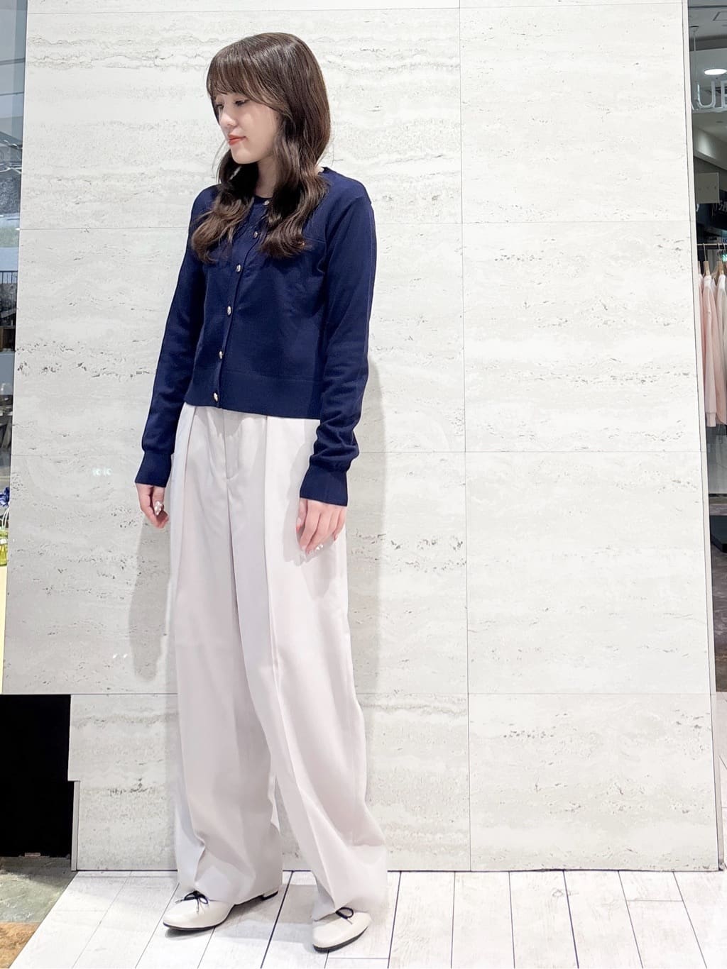 かほさんの「OPAQUE.CLIP｜【低反発】ラウンドトゥヒールバレエシューズ」を使ったコーディネート