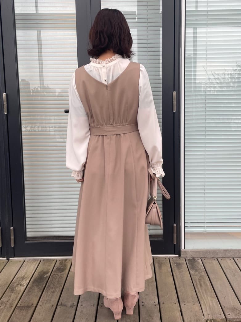 abeさんの「Couture brooch｜【洗える・ハレの日・通勤】ハートネック フレアージャンスカ」を使ったコーディネート