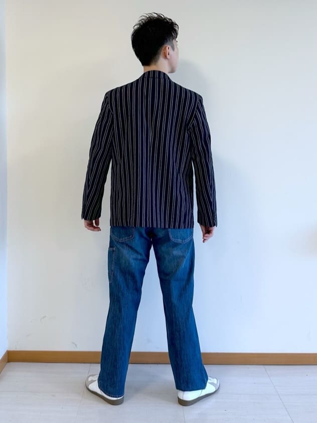 イッシーさんの「TAKEO KIKUCHI｜【BOWLER HAT LABEL】サッカーストライプ ダブルジャケット」を使ったコーディネート