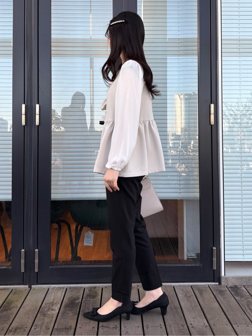 AOIさんの「Couture brooch｜リボンハイパーストレッチパンツ」を使ったコーディネート
