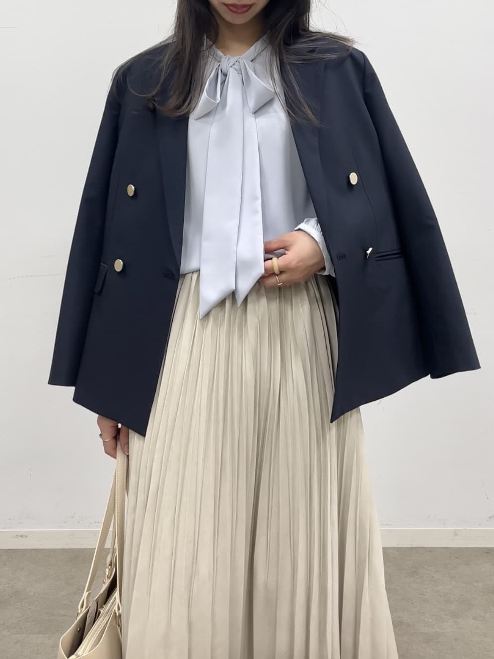 cotaniさんの「SHOO･LA･RUE｜【セットアップ可/S-LL/洗濯機可】マニッシュに決まる ダブルブレストジャケット」を使ったコーディネート