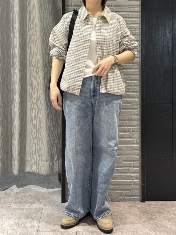 ga_riさんの「THE SHOP TK｜ショート丈シャツブルゾン」を使ったコーディネート