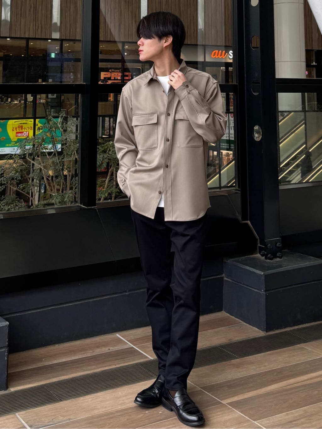 うらしーさんの「THE SHOP TK｜FLEX LINE  カバーオール　ストレッチ/防シワ/マシンウォッシャブル/セットアップ可」を使ったコーディネート