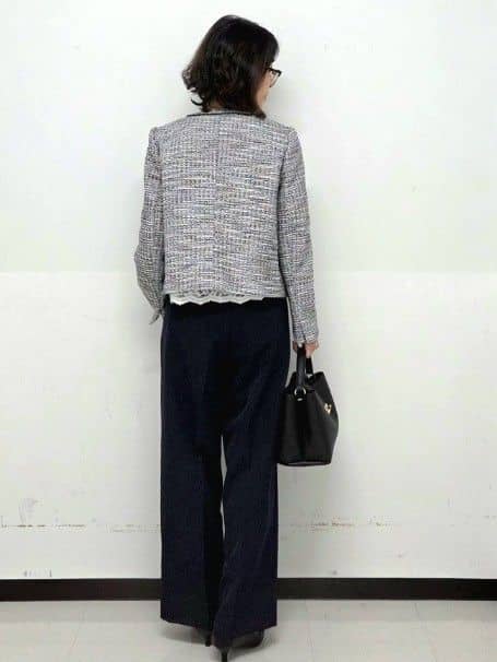 くまみさんの「OPAQUE.CLIP｜《通勤セットアップ対応》 ワイドパンツダブルクロス【洗濯機OK】」を使ったコーディネート