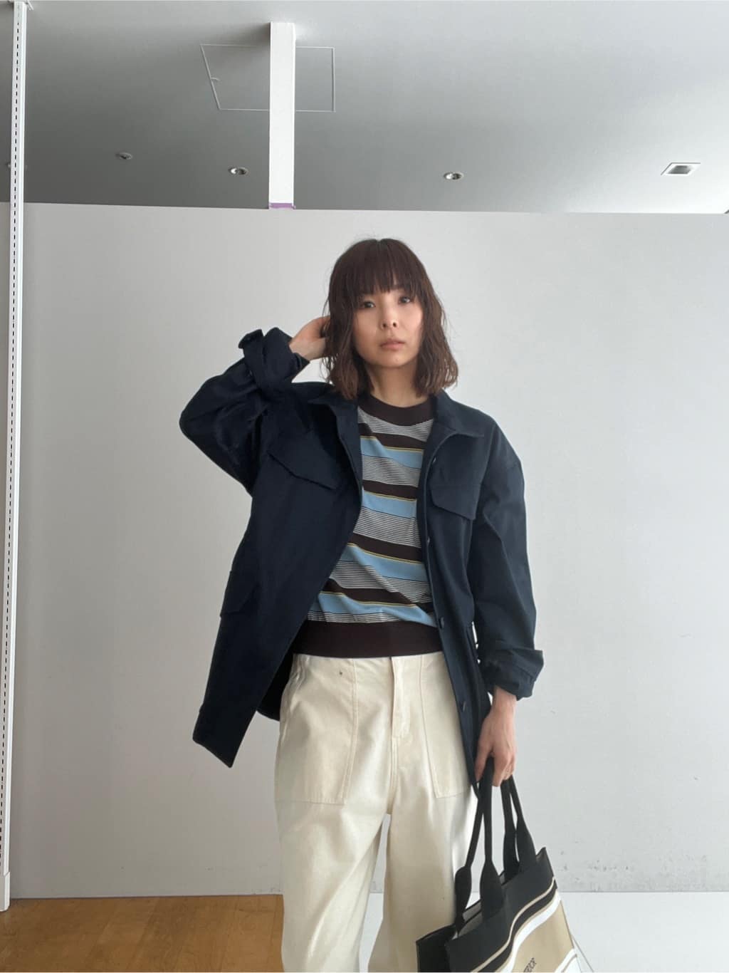 misaさんの「DRESSTERIOR｜【ウォッシャブル】コンパクトコットンミリタリーブルゾン」を使ったコーディネート