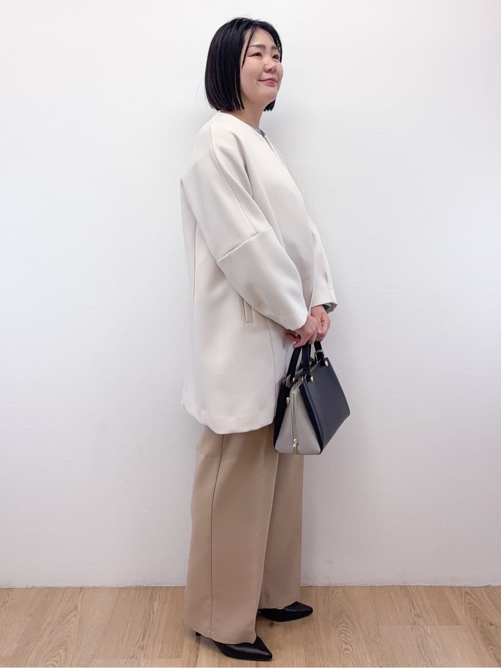 Takeさんの「OPAQUE.CLIP｜フォルムスリーブミドルコート【洗濯機OK】」を使ったコーディネート