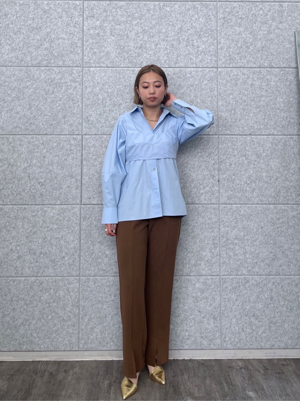 Harukaさんの「INDIVI｜ビスチェSETフォルムシャツ」を使ったコーディネート