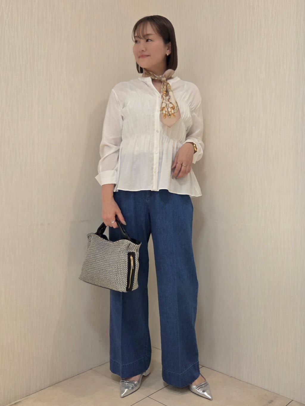 naokoさんの「UNTITLED｜◆【セットアップ可/はっ水】シャイニータイプライターブルゾン」を使ったコーディネート