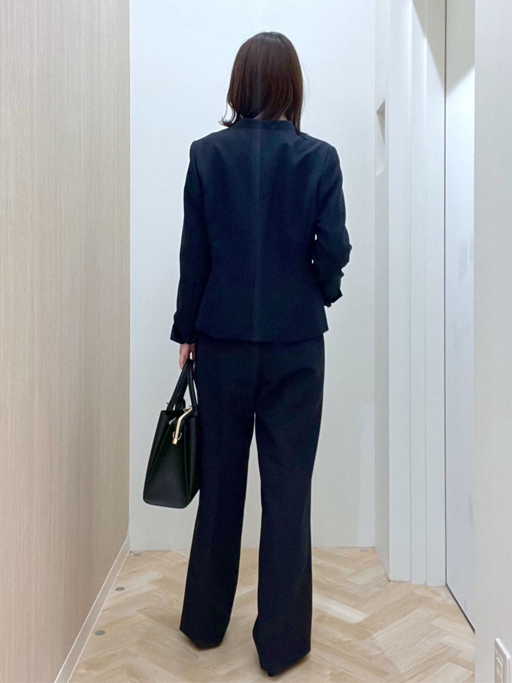  おまつさんの「grove｜【マシンウォッシュ／防シワ/SS-3L】ストレッチワイドパンツ」を使ったコーディネート