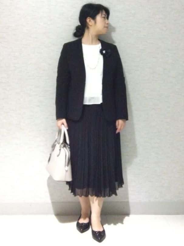 sakoさんの「Reflect｜【SS-4Lサイズ／通勤／セットアップ可】ノーカラージャケット」を使ったコーディネート