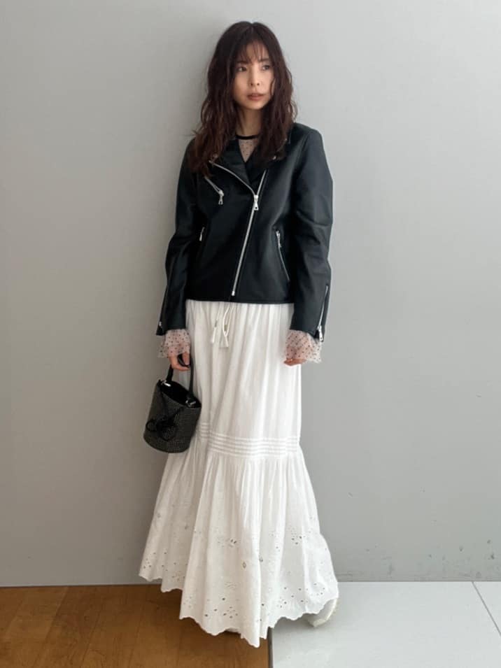 misaさんの「DRESSTERIOR｜【本革】レザーダブルライダース」を使ったコーディネート