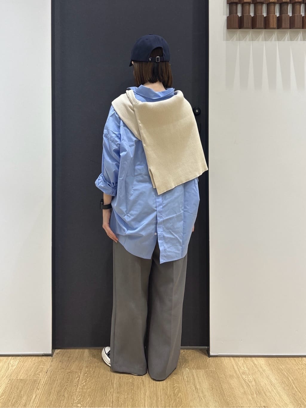 risaさんの「Dessin｜【洗える】サイドボタンセミワイドパンツ」を使ったコーディネート