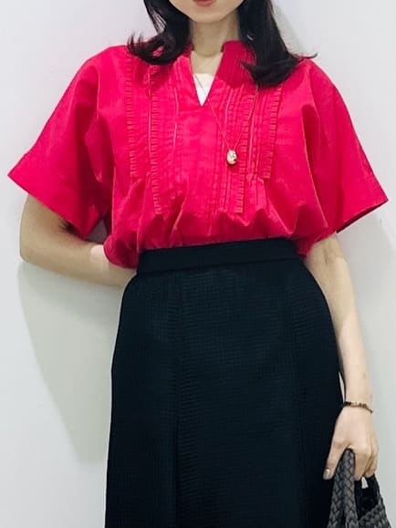 Miwaさんの「UNTITLED｜【シワになりにくい/セットアップ可/接触冷感】ハーフスリーブジャケット」を使ったコーディネート