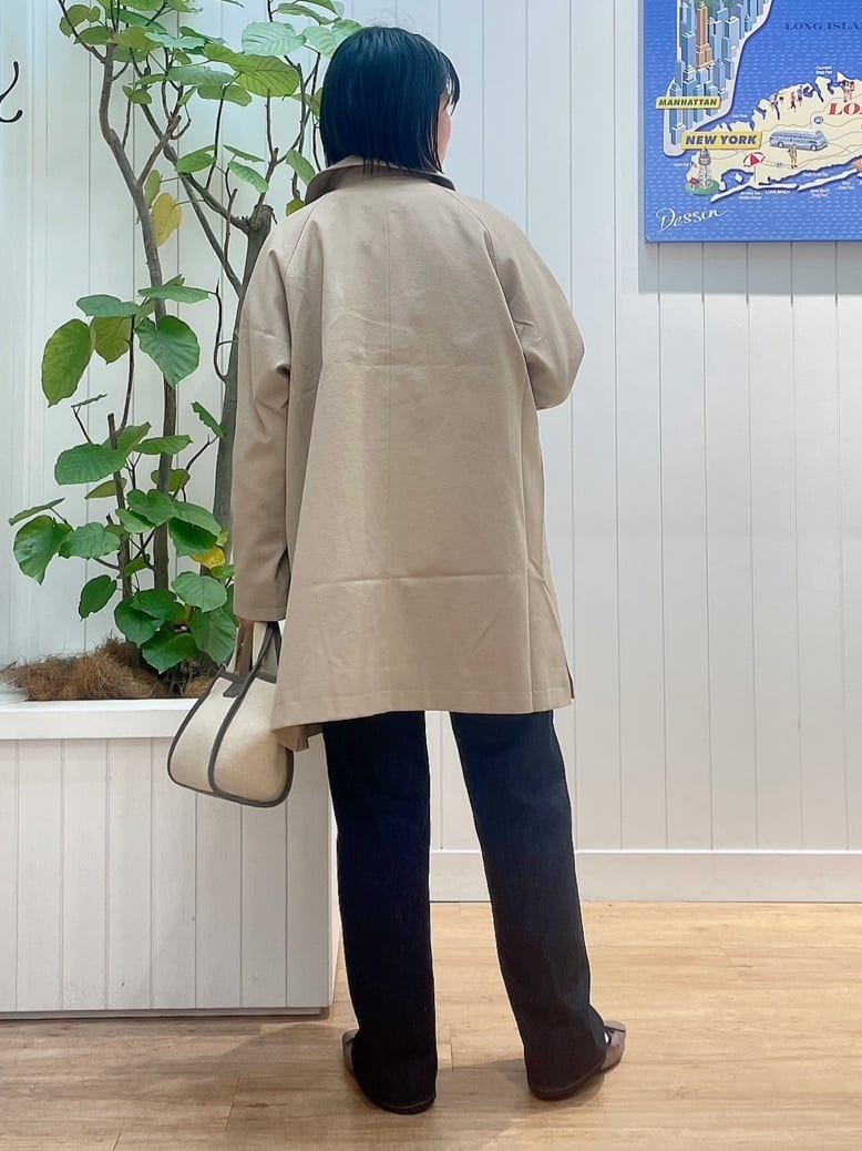 mikaさんの「Dessin｜【花粉ガード/撥水加工/洗える】ステンカラースプリングコート」を使ったコーディネート