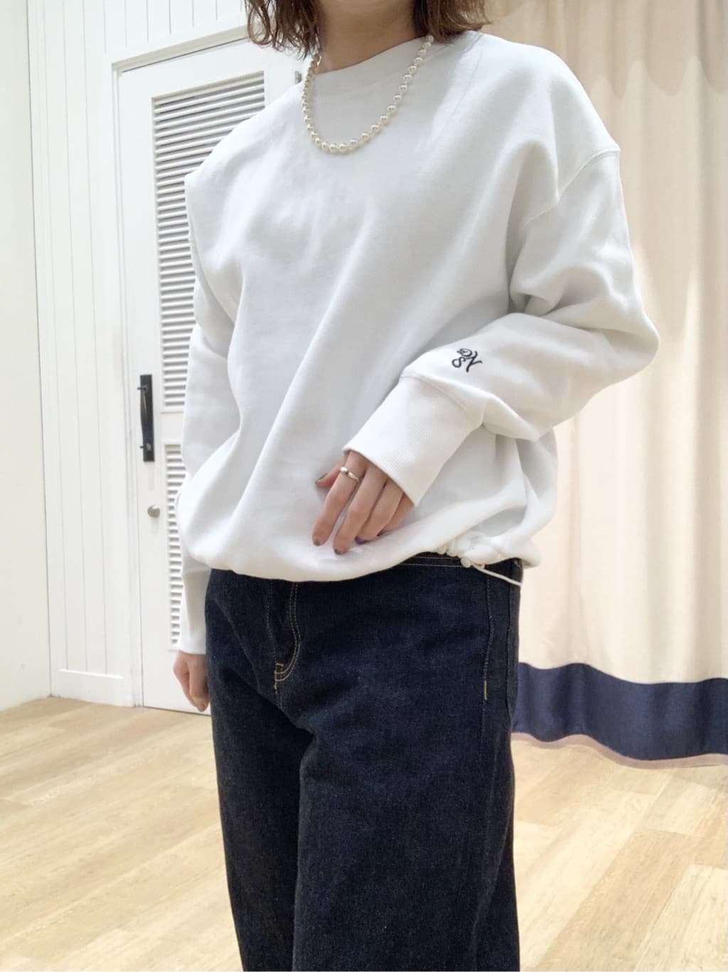 IMARIさんの「Dessin｜【前後2WAY/洗える】ドロストリブカットソー」を使ったコーディネート
