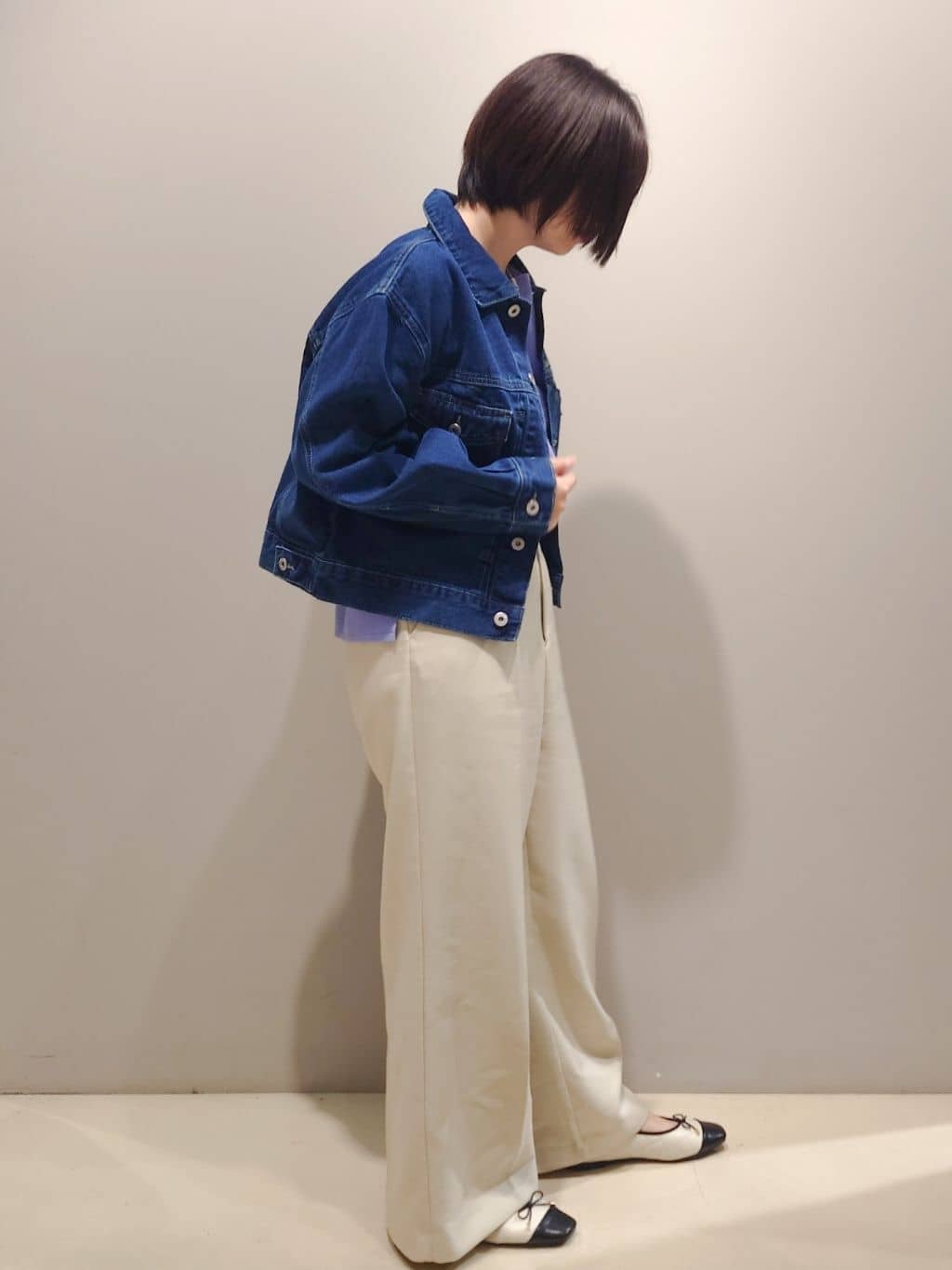 me：)さんの「OPAQUE.CLIP｜デニムジャケット【洗濯機OK】」を使ったコーディネート