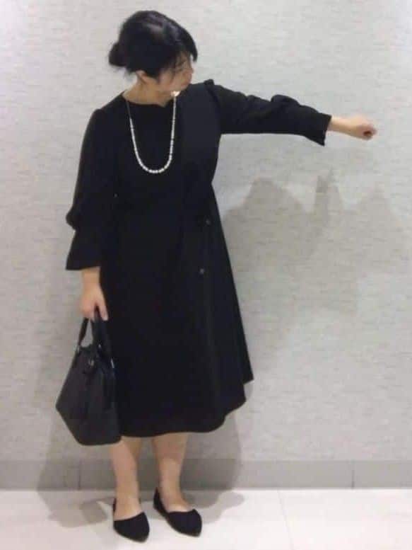 sakoさんの「Reflect｜【SS-4Lサイズ／付属リボン】スリーブデザインジョーゼットワンピース」を使ったコーディネート