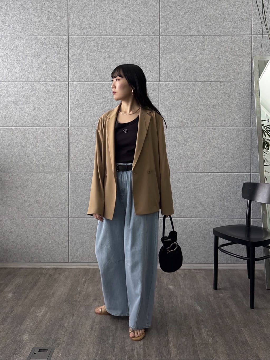 rinaさんの「INDIVI｜Comfy SET UP｜ダブルブレストイージージャケット【セットアップ対応／通勤／カセット服／接触」を使ったコーディネート
