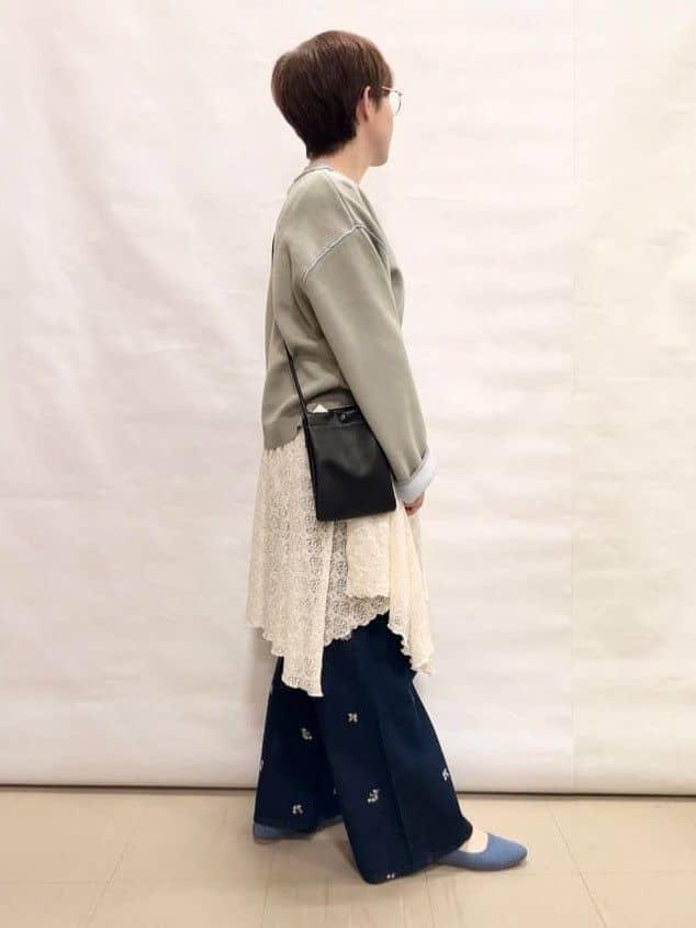 なっちゃんさんの「SHOO･LA･RUE｜ダブルフェイス配色ニット」を使ったコーディネート