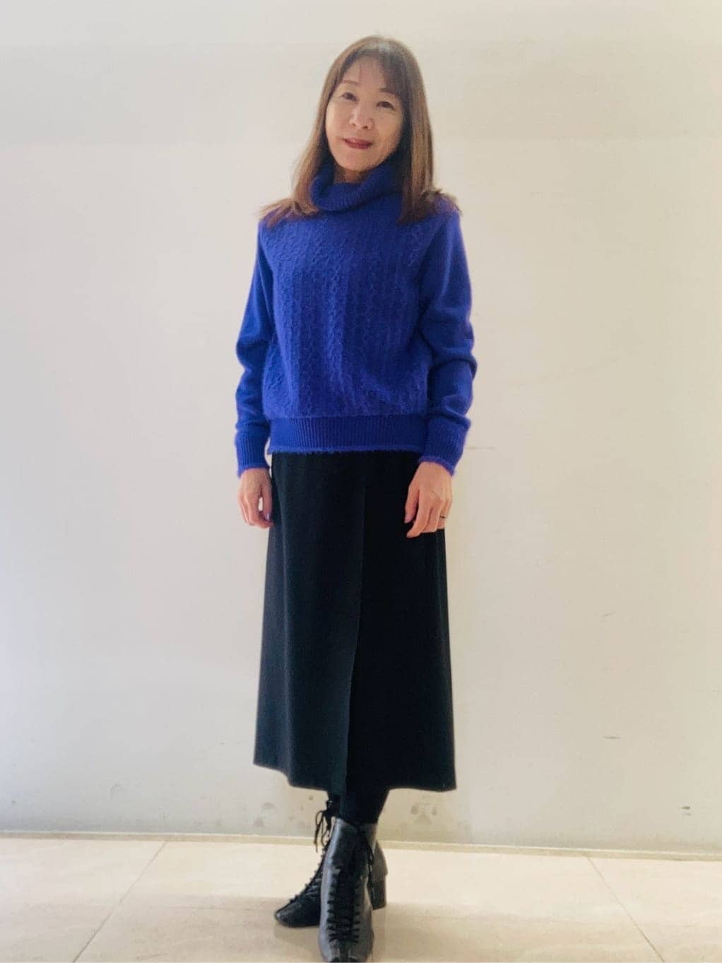 kurodaさんの「Reflect｜【ほんのりラメ感◎】ふわふわフェザーヤーンハイネックニット」を使ったコーディネート