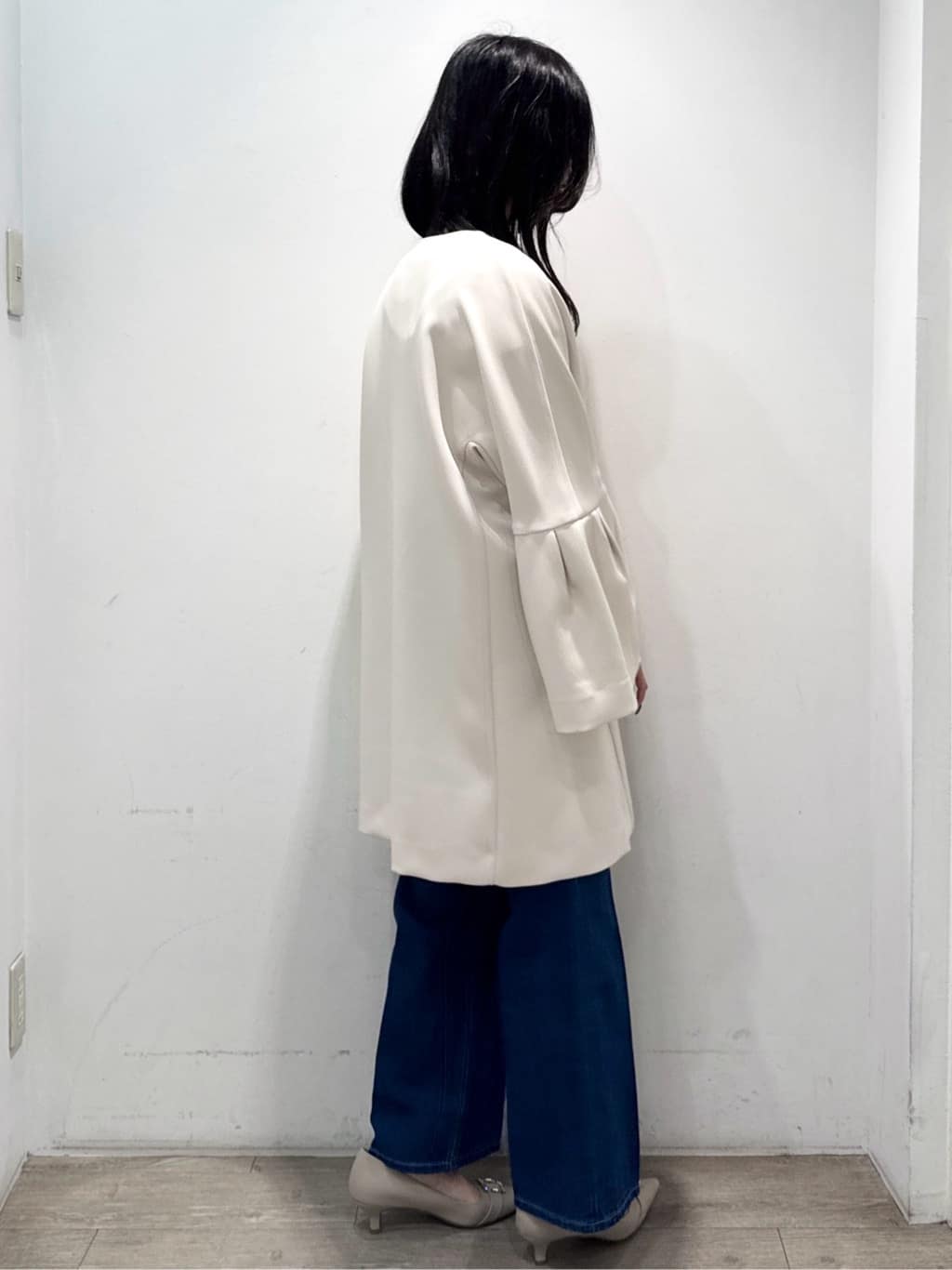 yuicciさんの「OPAQUE.CLIP｜フレアスリーブミドルコート【洗濯機OK】」を使ったコーディネート