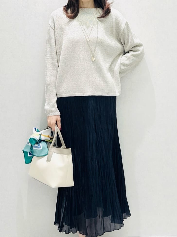 Miwaさんの「UNTITLED｜◆【洗える/光沢感】ファンシーヤーンニット」を使ったコーディネート