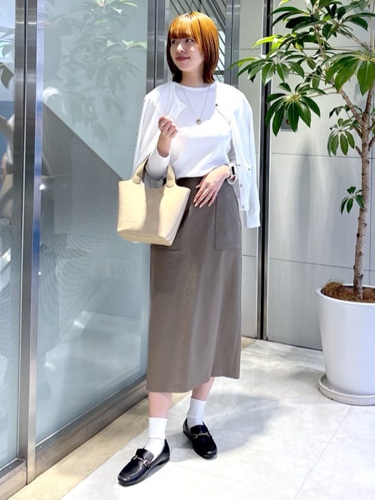 yukaさんの「UNTITLED｜◆【アンサンブル可/洗える】ワイドリブニット」を使ったコーディネート