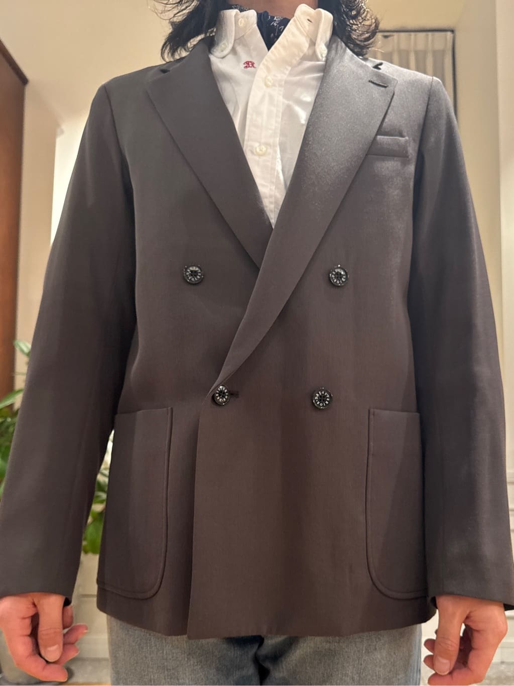 kawarataniさんの「DRESSTERIOR｜◆【セットアップ可】クリアーカルゼ コンフォータブル ダブルジャケット」を使ったコーディネート
