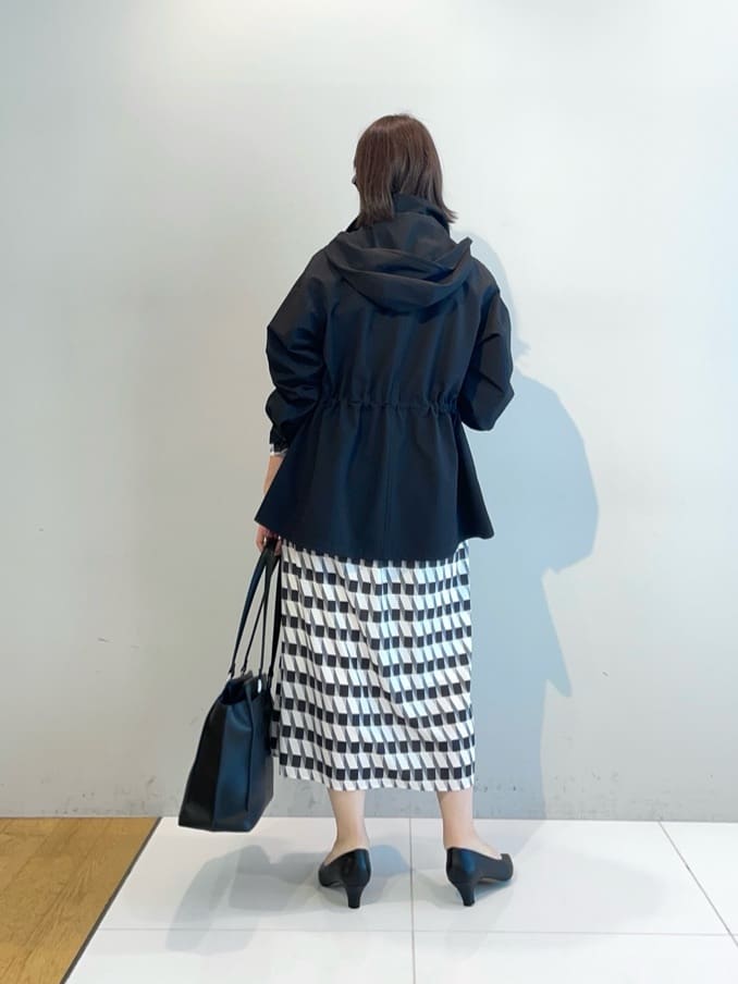 murayamaさんの「INDIVI｜【洗える／2WAY】ベルト付き ジオメトリック柄 シャツワンピース」を使ったコーディネート