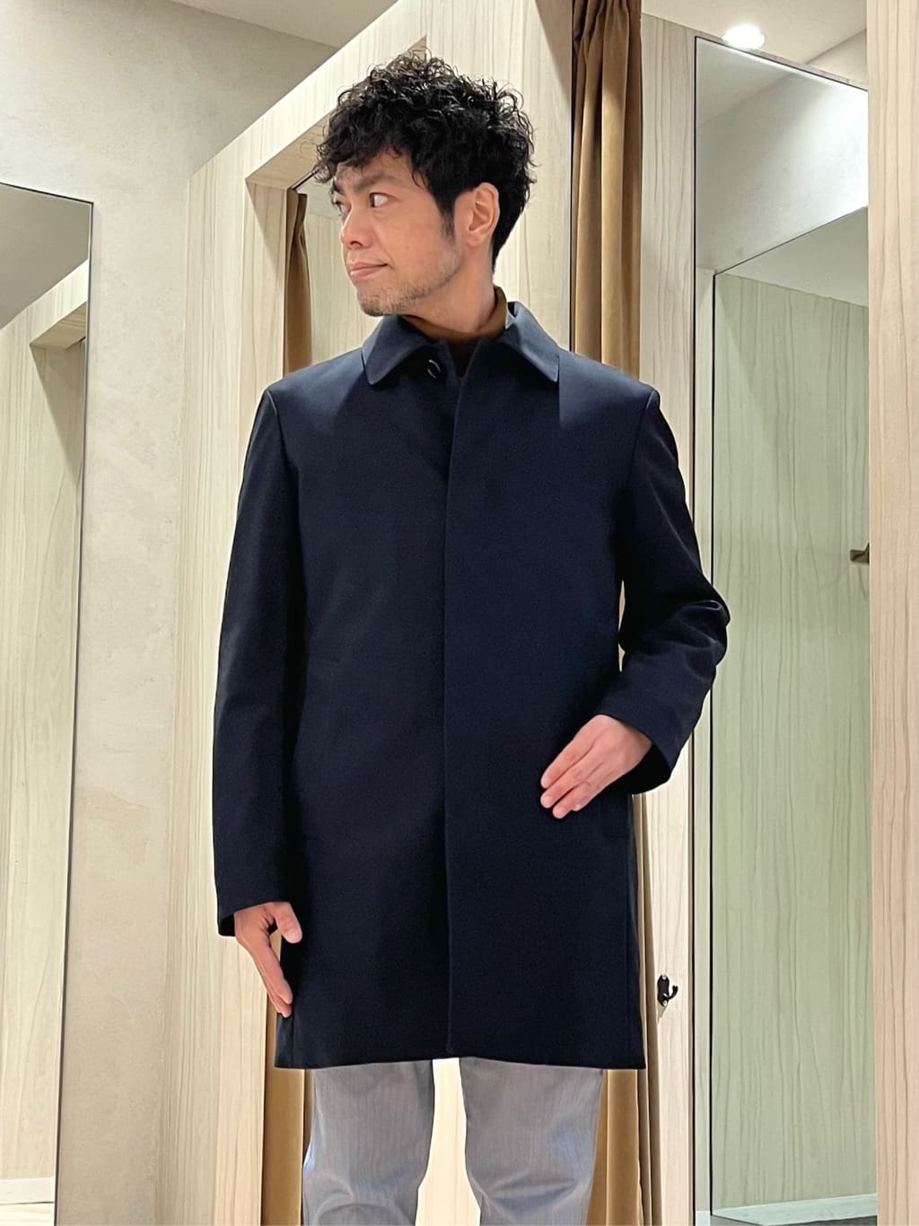 URAさんの「TAKEO KIKUCHI｜【ダウンライナー付き】メランジ ステンカラー コート」を使ったコーディネート