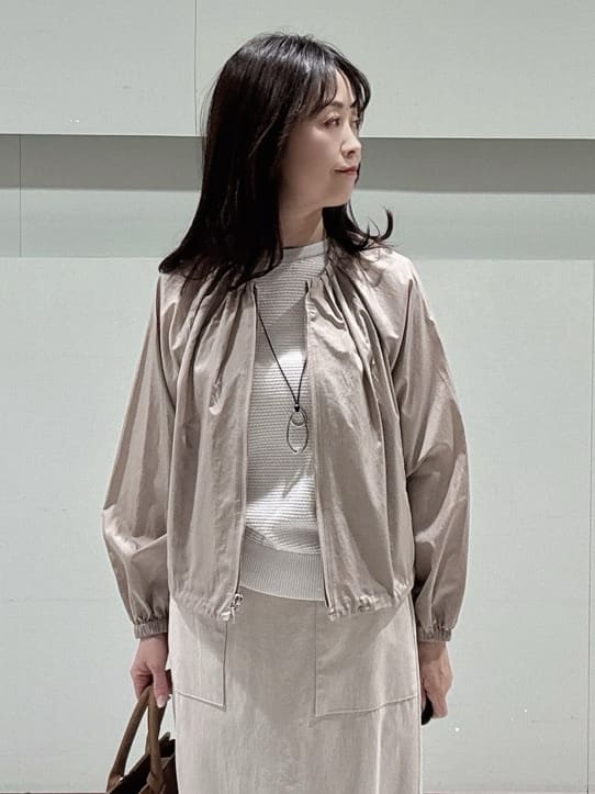 makiさんの「UNTITLED｜◆【セットアップ可/はっ水】シャイニータイプライターブルゾン」を使ったコーディネート