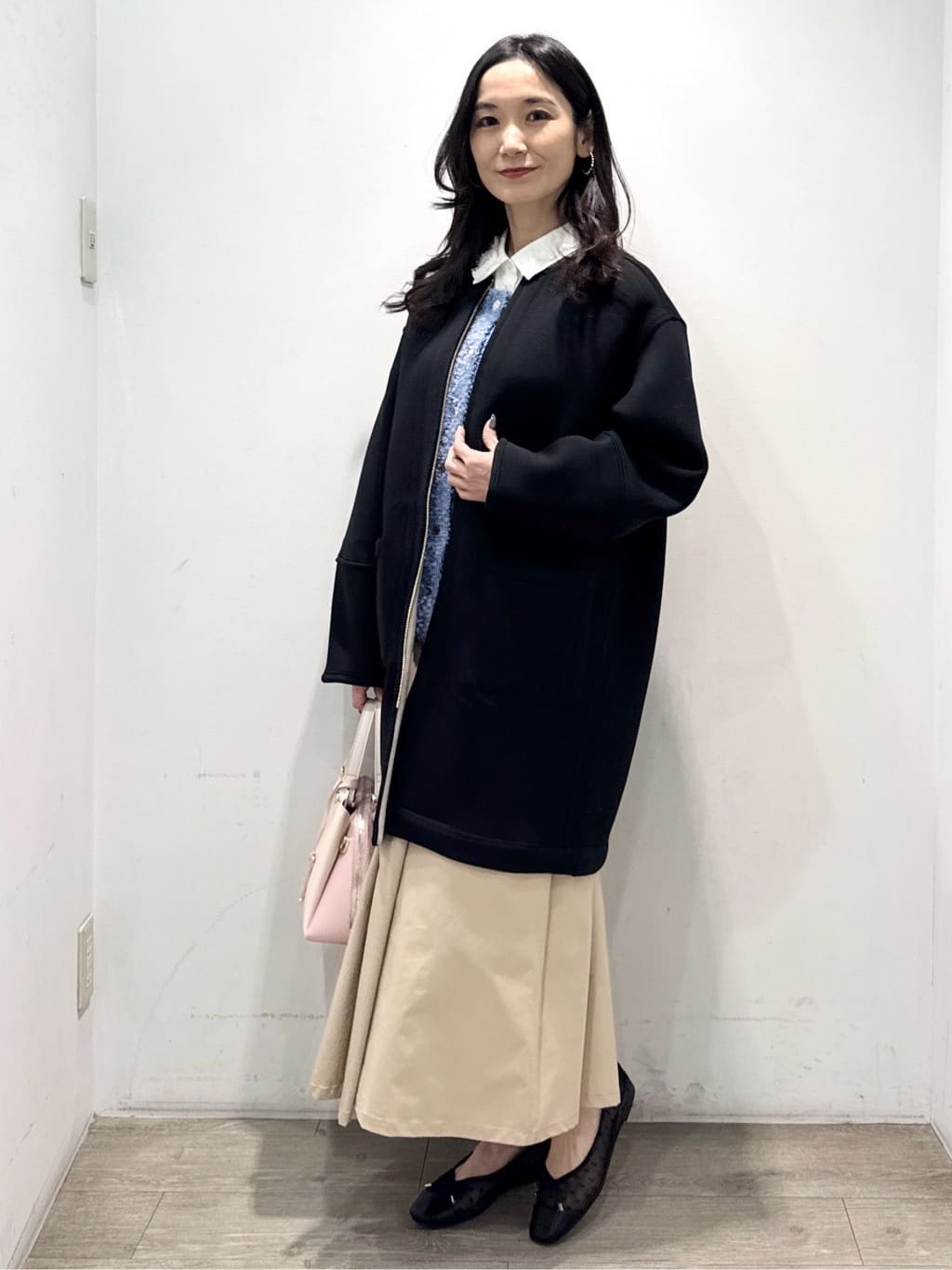 yuicciさんの「OPAQUE.CLIP｜リバーシブル配色ノーカラーコート【洗濯機OK】」を使ったコーディネート