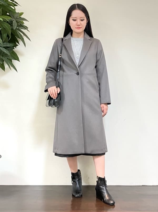 カレンさんの「UNTITLED｜【スタイリッシュ／オンオフ兼用】ウールチェスターコート」を使ったコーディネート