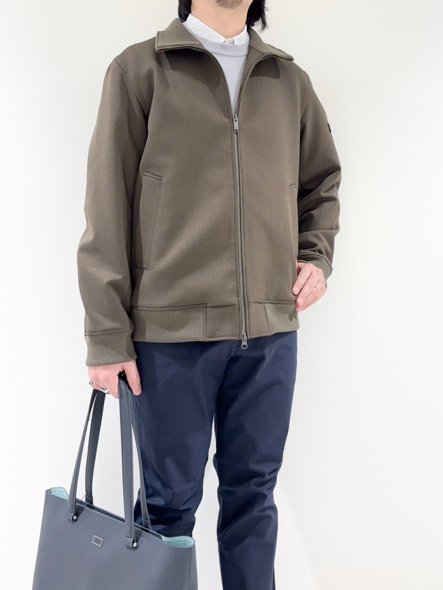 及川さんの「TAKEO KIKUCHI｜【JUST ONE LAYER】ダウンファブリック ジップアップ リブ ブルゾン」を使ったコーディネート