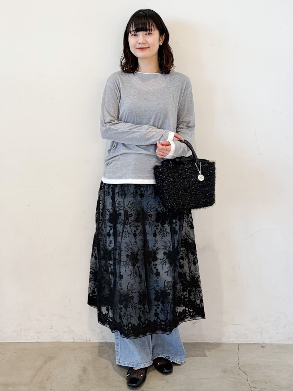haruさんの「OPAQUE.CLIP｜配色レイヤードロングスリーブTシャツ【洗える】」を使ったコーディネート