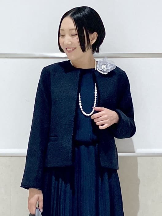 eriko さんの「Dessin｜ツイードクルーネックジャケット」を使ったコーディネート