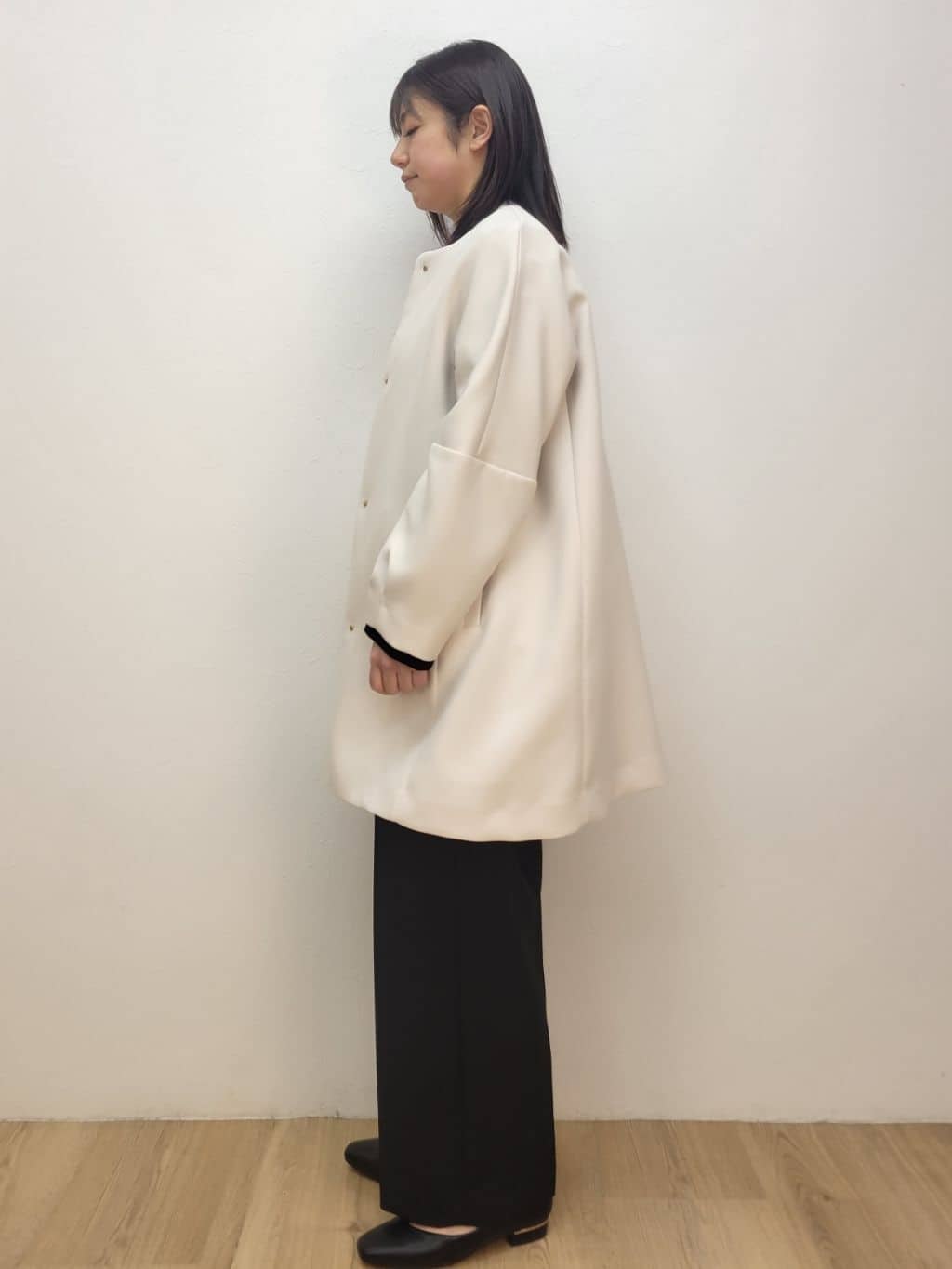 LISAさんの「OPAQUE.CLIP｜《通勤／セットアップ対応》 Vネックジャケット／ダブルクロス【洗濯機OK】」を使ったコーディネート