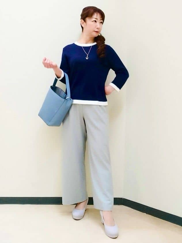 花さんの「Reflect｜【アンサンブル可】バイカラーカーディガン」を使ったコーディネート