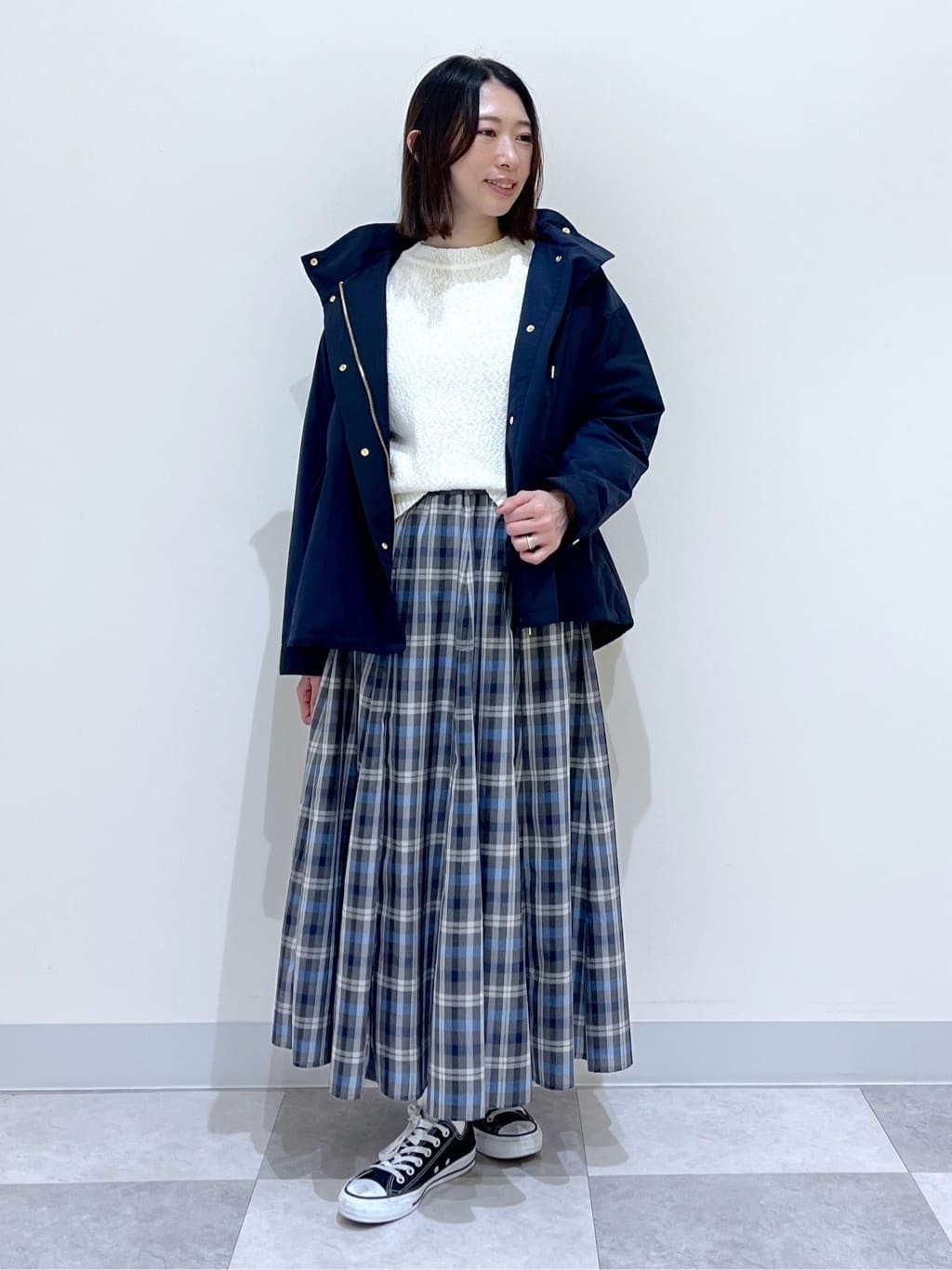 canaさんの「Dessin｜【撥水/2WAY】フーディーブルゾン」を使ったコーディネート
