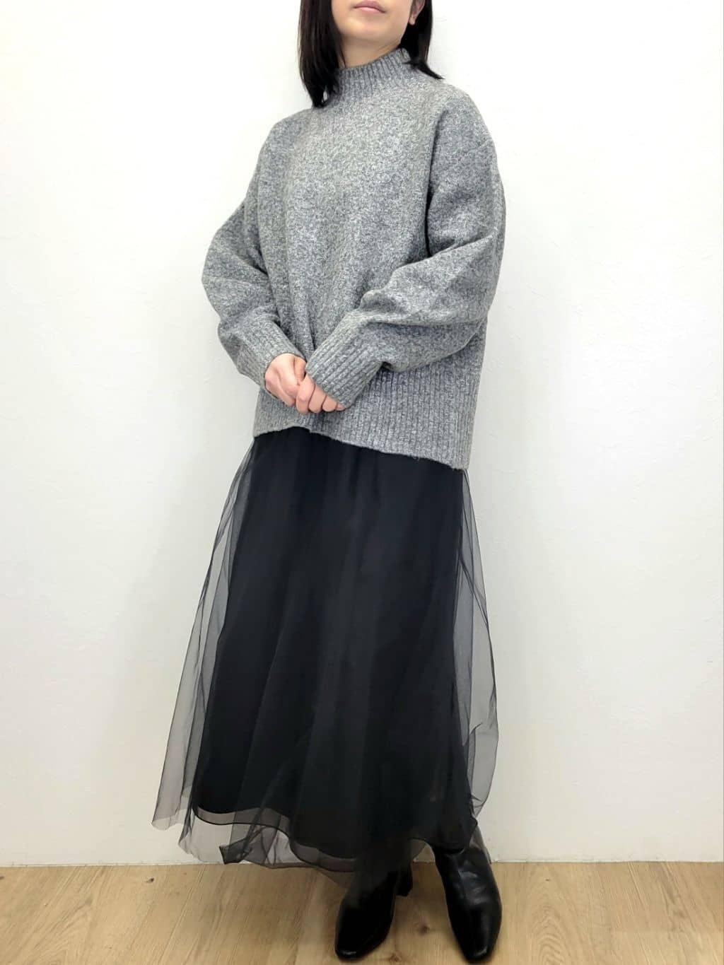 LISAさんの「OPAQUE.CLIP｜ふわふわハイネックニット【洗濯機OK】」を使ったコーディネート
