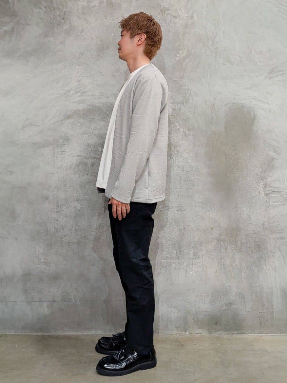 daiさんの「THE SHOP TK｜【2点セット】カーディガン＋半袖Tシャツ 洗濯機OK」を使ったコーディネート