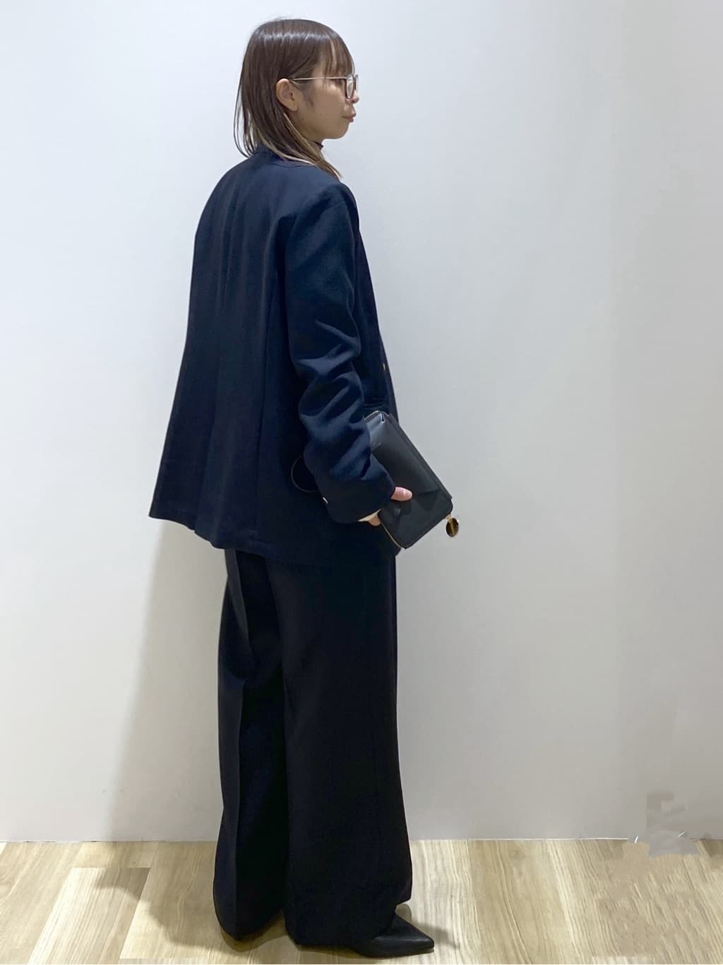 えりさんの「OPAQUE.CLIP｜金ボタンダブルブレストテーラードジャケット／セットアップ対応【洗える】」を使ったコーディネート