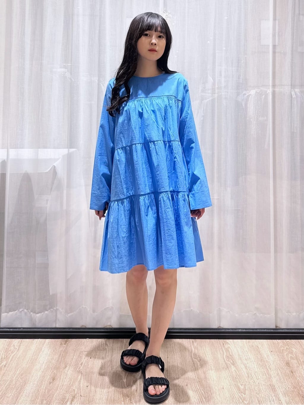 ぞうげさんの「OPAQUE.CLIP｜ラッフルフリルケープ【洗濯機OK】」を使ったコーディネート