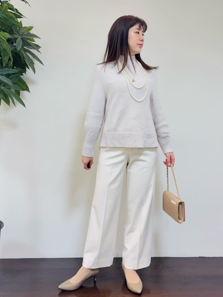 CHISATOさんの「UNTITLED｜【8色展開/洗える】ウールカシミヤ ハイネックニット」を使ったコーディネート