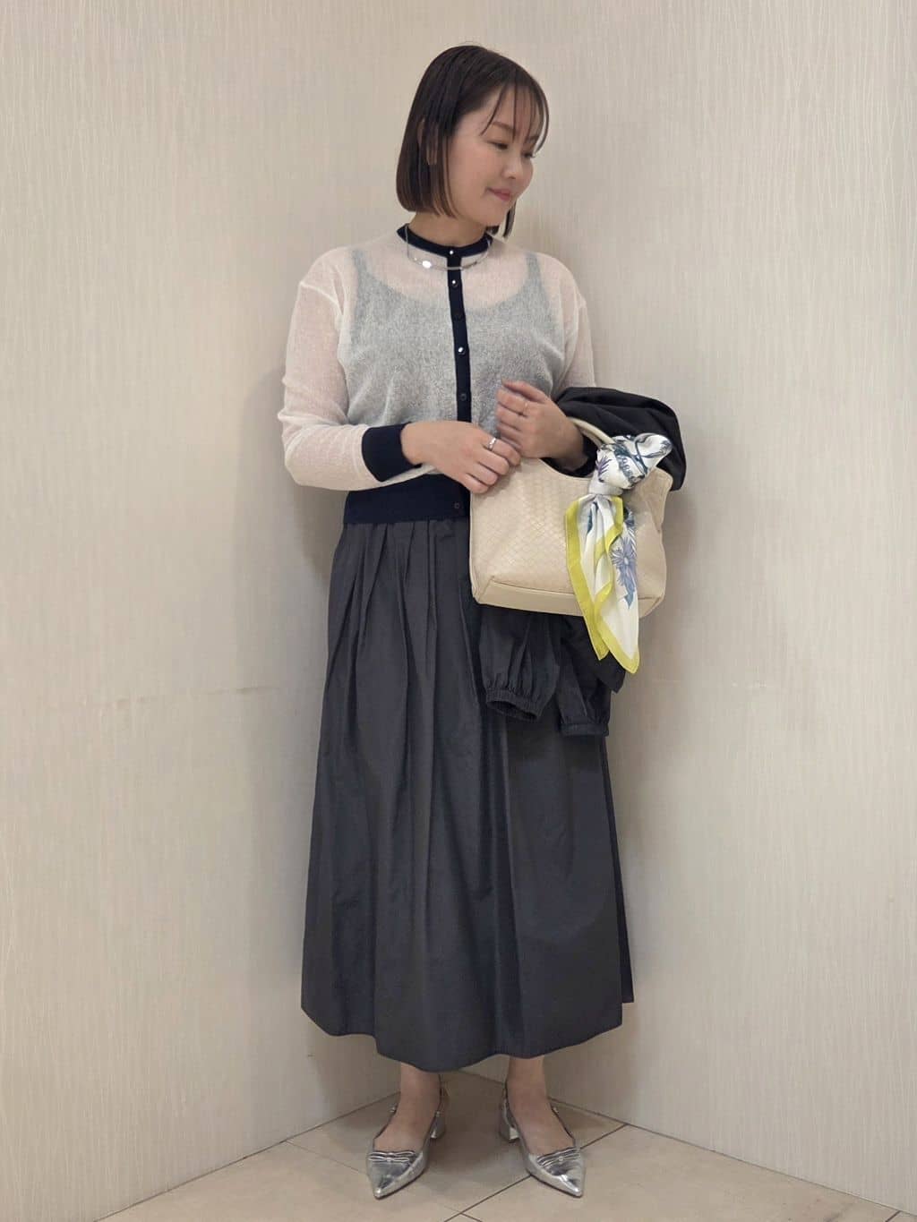 naokoさんの「UNTITLED｜◆【セットアップ可/はっ水】シャイニータイプライターブルゾン」を使ったコーディネート