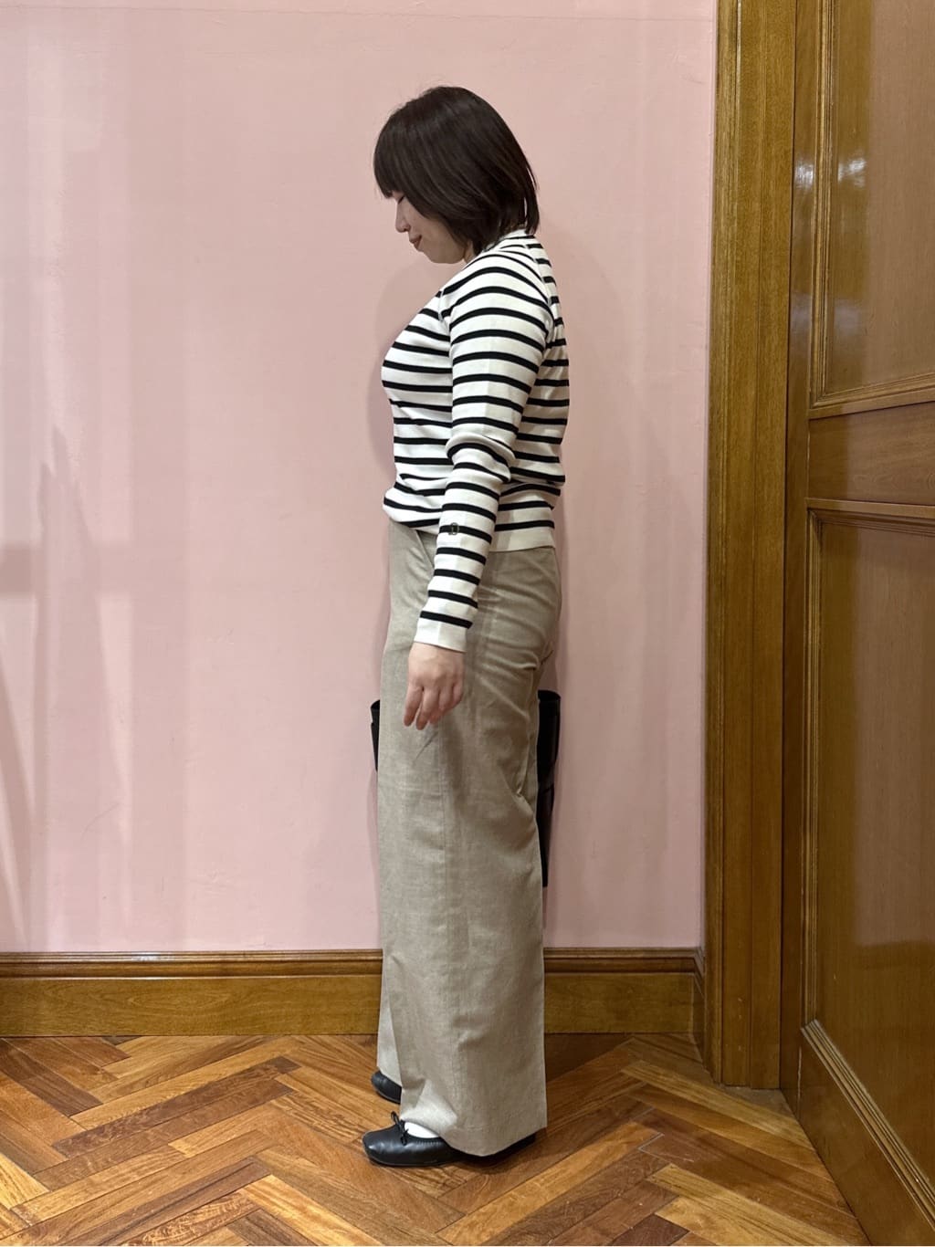 komatsuさんの「DRESSTERIOR｜【吸水速乾/セットアップ可】リネンブレンドオックス ワイドパンツ」を使ったコーディネート