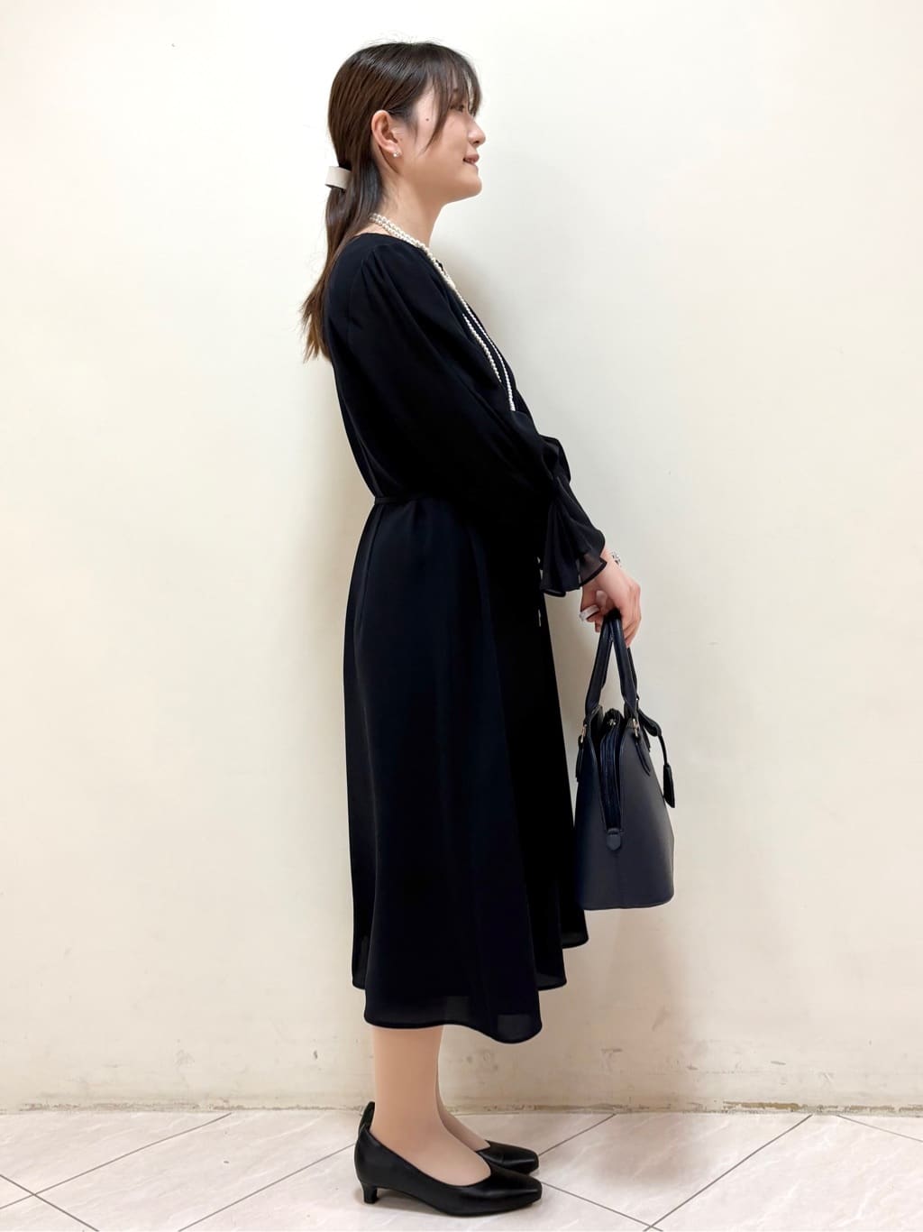mikiさんの「Reflect｜【フォーマル／入卒／付属リボン付き】スリーブデザインジョーゼットワンピース」を使ったコーディネート