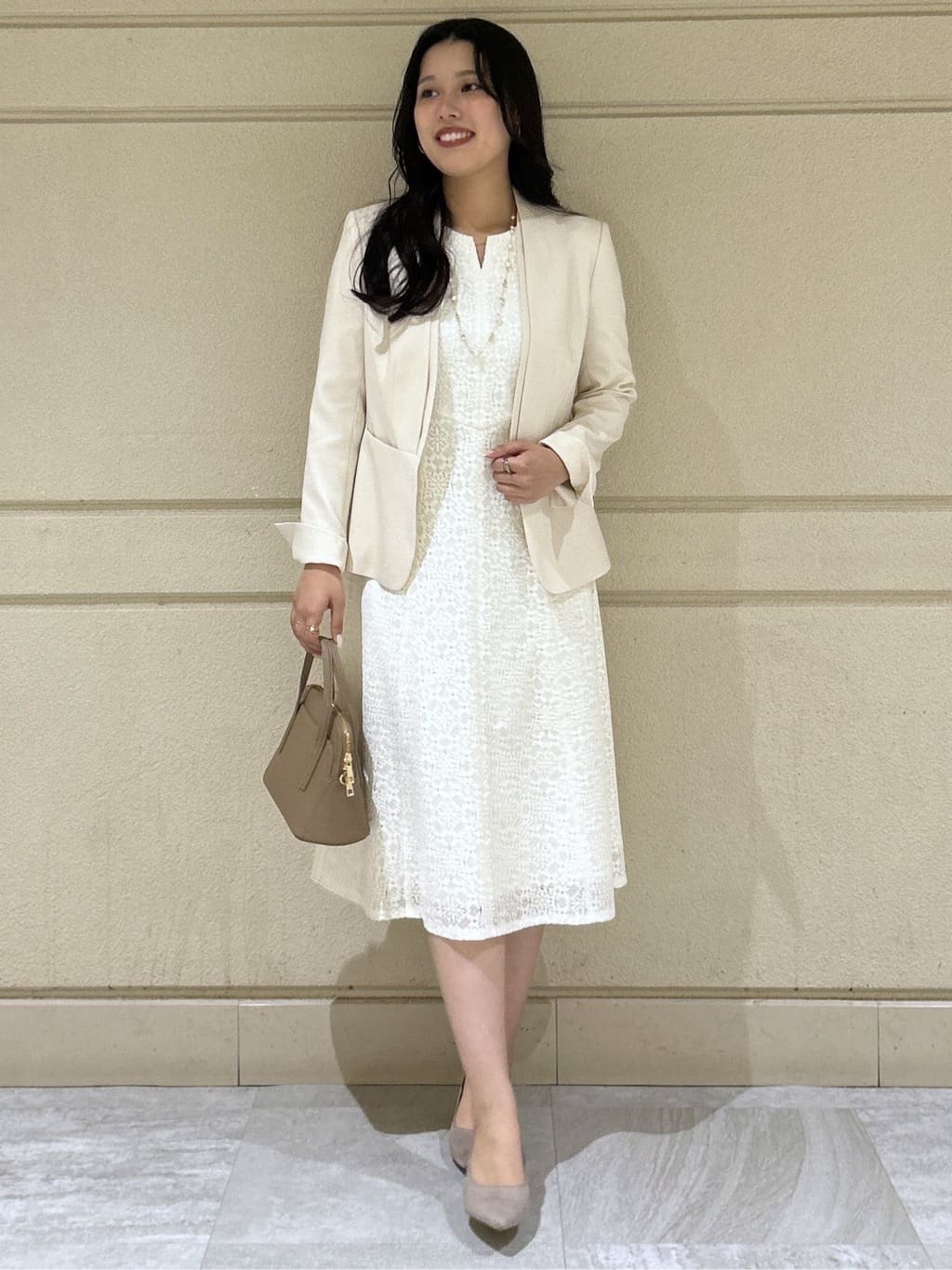 Momokaさんの「COUP DE CHANCE｜【手洗い可／日本製／スーツ可】美シルエット カラーレスジャケット」を使ったコーディネート