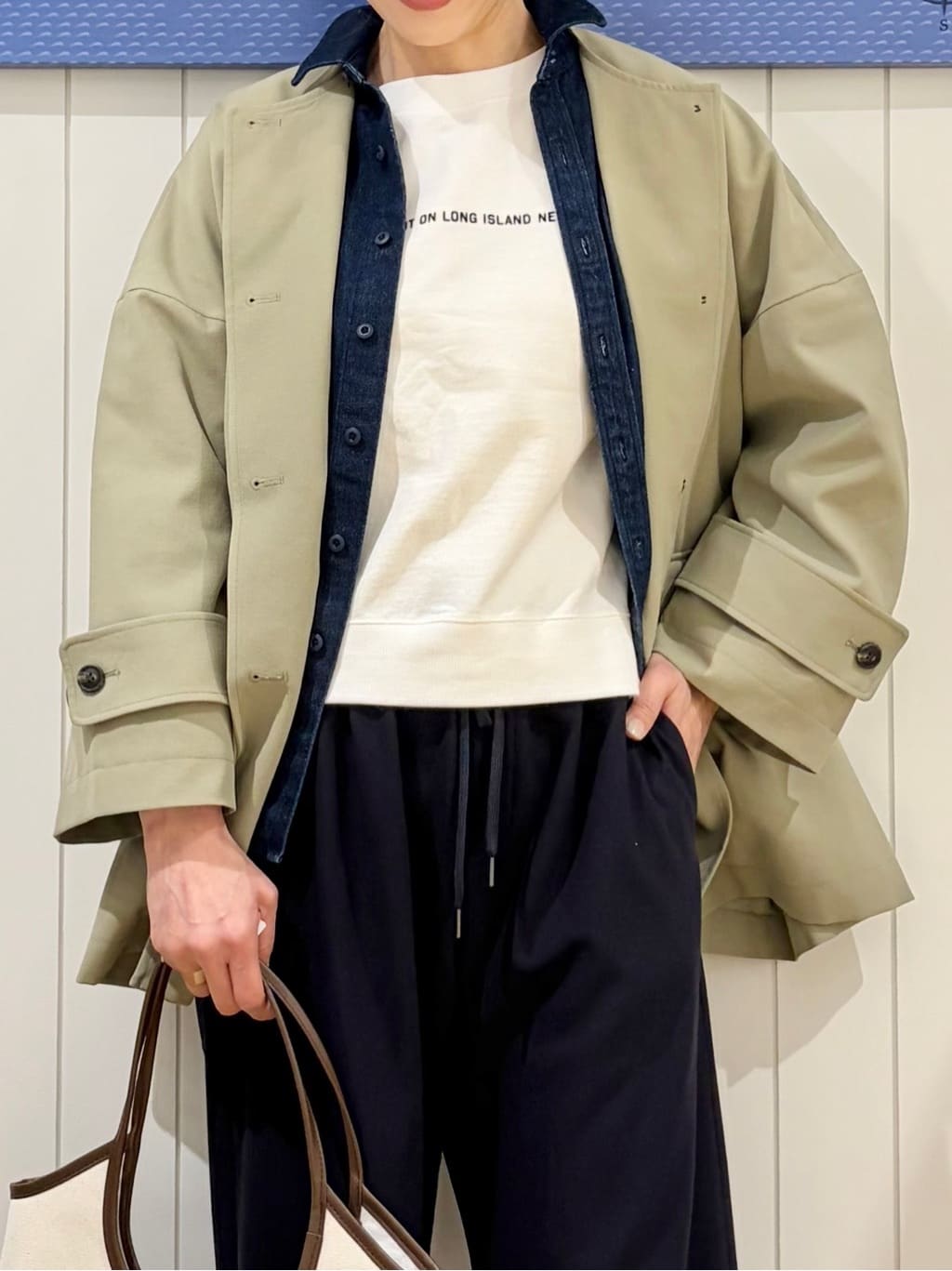 uwatokoさんの「Dessin｜【花粉ガード/撥水加工/洗える】クルーネックスプリングコート」を使ったコーディネート