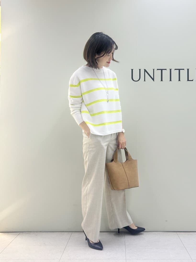 Mikiさんの「UNTITLED｜◆【ゆったり/洗える】クロップドニットプルオーバー」を使ったコーディネート